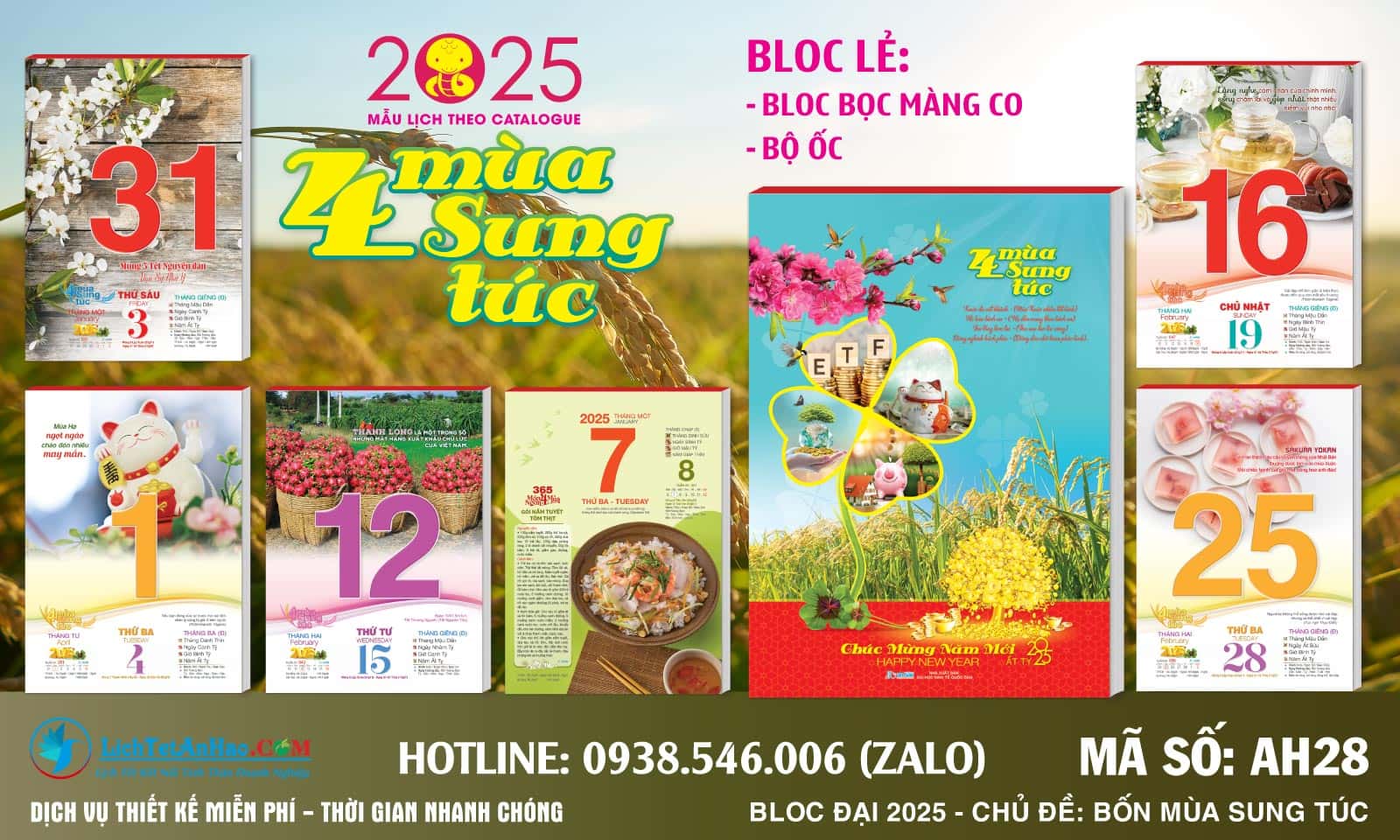 Bloc Đại - AH28 - Bốn Mùa Sung Túc (Bloc Lẻ)