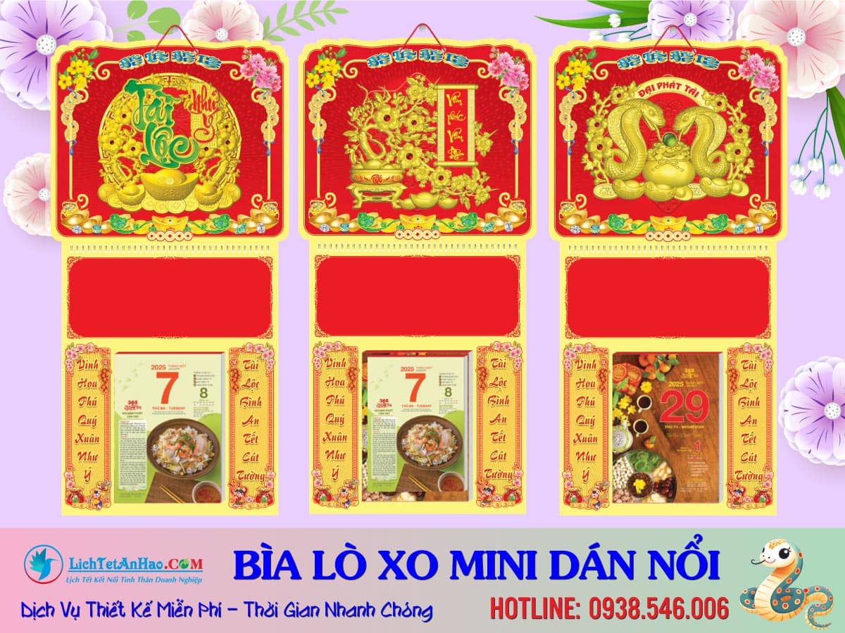 Mẫu Lò Xo Mini (33×65), Bìa Lò Xo Giữa Mini 2025